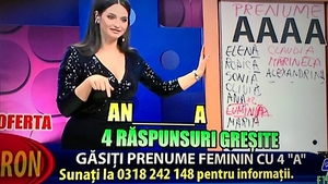 "Găsiți prenumele feminin cu 4 de A". Ce a pățit o româncă după ce a sunat la 1204 și a vrut să dea răspunsul corect la concursul live de la Etno TV