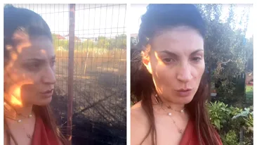 Ioana Ginghină, la un pas să ardă în propria casă! Vecinul ei a dat foc în curte și flăcările au făcut ravagii