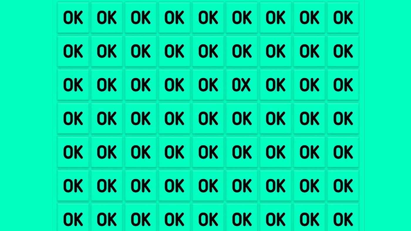 Test de perspicacitate | Găsiți "OK"-ul care nu este OK. Geniile îl văd în 5 secunde!