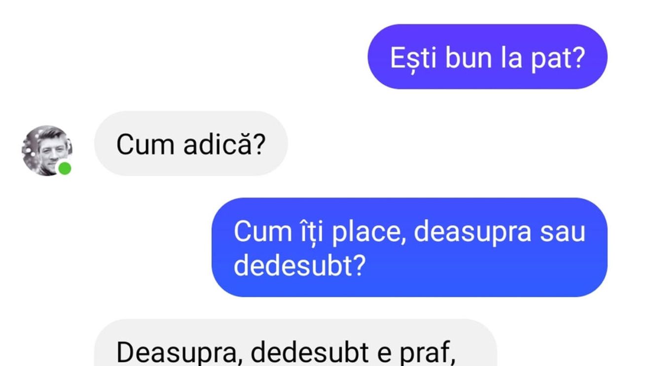 Bancul începutului de săptămână | "Ești bun la pat?"