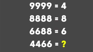 Test de inteligență| Cât este 4466, dacă 9999=4, 8888=8 și 6688=6?