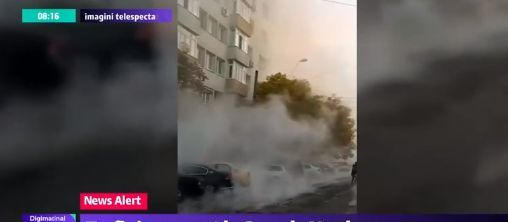 Circulaţie restricţionată spre Gara de Nord! Toată zona a fost acoperită de un abur dens