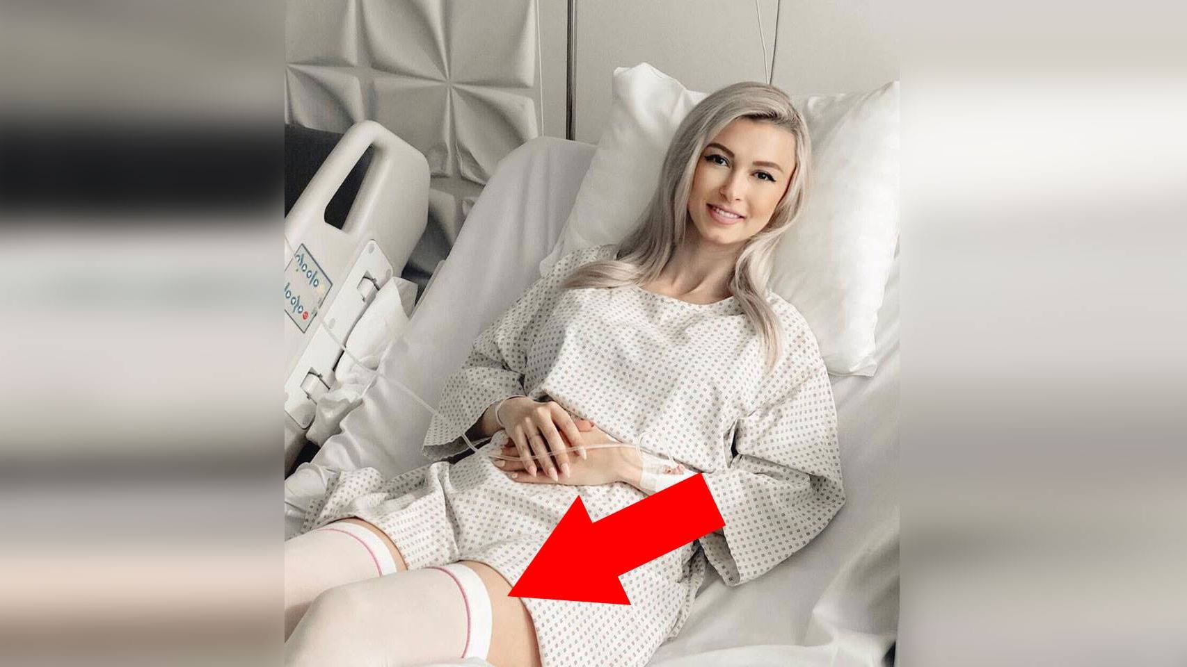 Adevărul cutremurător din spatele acestei poze cu Andreea Bălan. De ce poartă jartiere pe patul de spital
