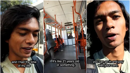 Un vlogger din Asia, reacţie fabuloasă după ce s-a plimbat cu tramvaiul prin Bucureşti: Nu am mai văzut aşa ceva