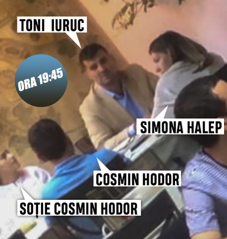 Simona Halep, alături de Toni Iuruc. Cosmin Hodor și soția acestuia le-a ținut companie