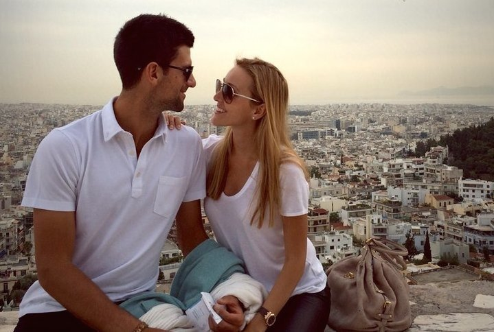 Novak Djokovic şi soţia sa, Jelena Ristic