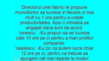 BANC | Directorul le propune muncitorilor să lucreze zilnic cu 1 oră mai mult