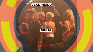 Giulia Anghelescu și Vlad Huidu, party ca la 18 ani! Cântăreaţa şi soţul nu s-au putut abţine nici măcar pe ringul de dans