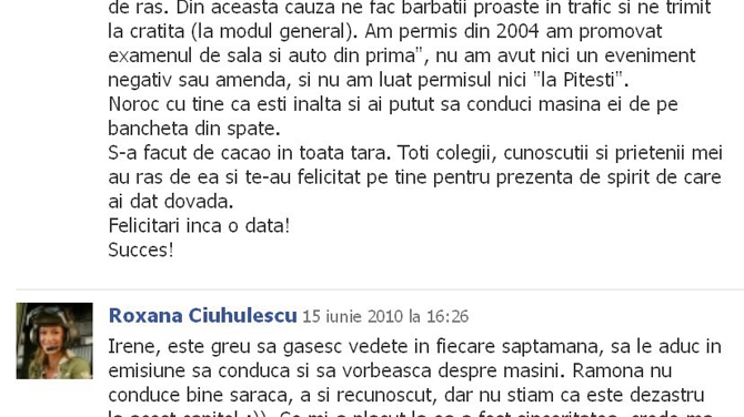 Roxana Ciuhulescu o face praf pe Ramona Gabor! "Nu conduce bine saraca! E dezastru la volan, dar e bine ca nu mi-a facut masina praf!"