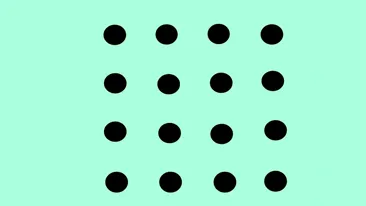 Test IQ doar pentru genii | Poți uni toate cele 16 puncte, fără a ridica pixul de pe hârtie, prin 6 linii drepte?