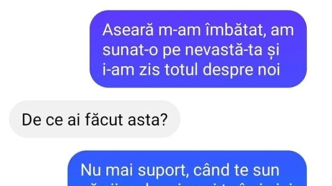 BANC | Aseară m-am îmbătat, am sunat-o pe nevastă-ta și i-am zis totul despre noi