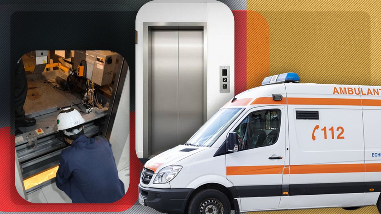 Lift prăbușit în gol de la etajul 5, în Galați. Un muncitor care făcea revizia instalației a murit pe loc