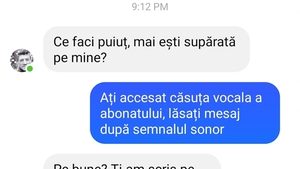 BANC | "Ce faci, puiuț, mai ești supărată pe mine?"