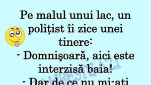 BANC | Polițistul, domnișoara și scăldatul