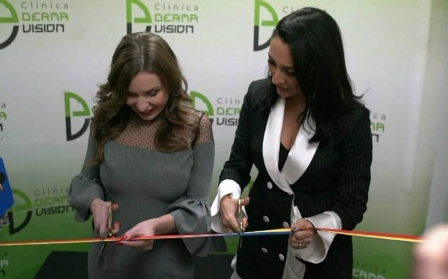 Andra a participat la inaugurarea unei clinici de înfrumusețare