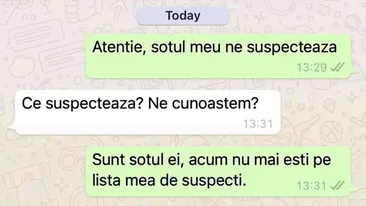 BANCUL ZILEI | Atenție, soțul meu ne suspectează!