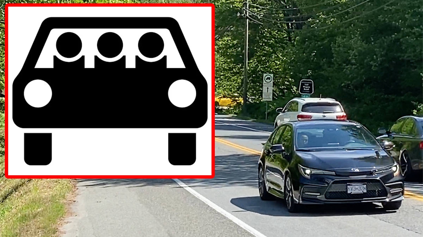 Indicatorul rutier cu 3 persoane într-un autoturism. Puțini șoferi știu ce înseamnă. Unde poate fi întâlnit acest semn de circulație ciudat