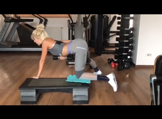 Lidia Buble, filmare incendiară din sala de sport. Cum a fost surprinsă cântăreața