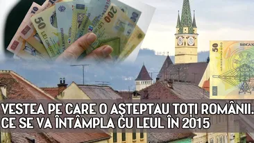 Vestea pe care o asteptau toti romanii. Ce se va intampla cu LEUL in 2015