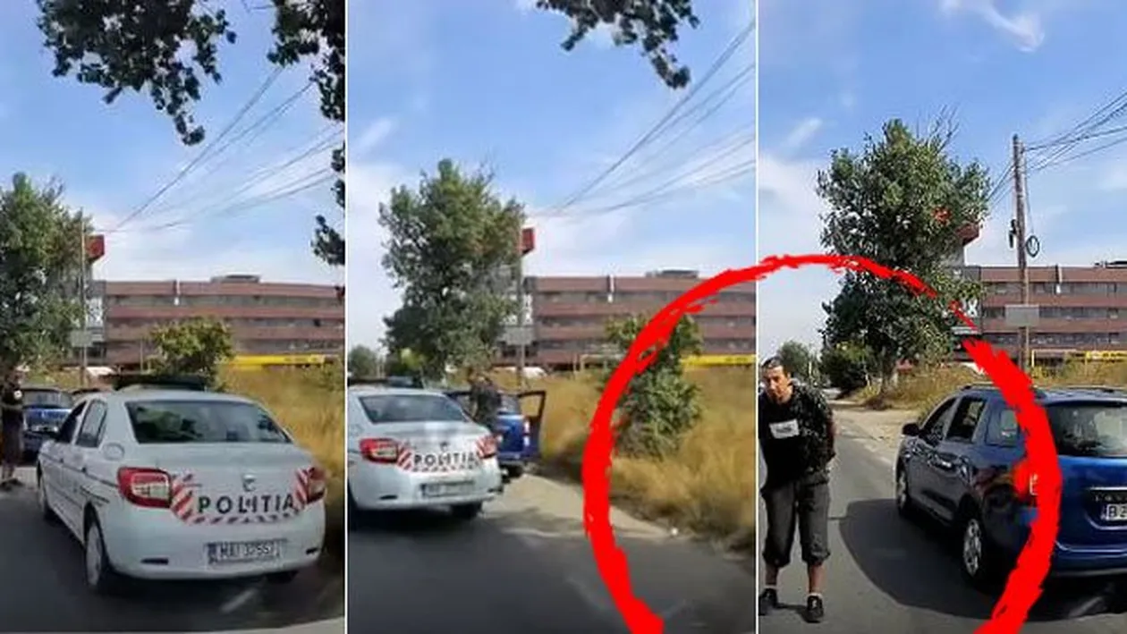 Gestul scandalos făcut de acest bărbat după ce a fost oprit de Poliție. VIDEO