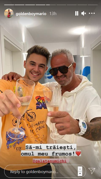 Mario Fresh și tatăl lui. Sursă foto: Captură instastory