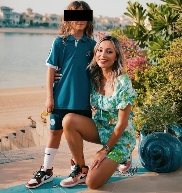 Raluca Zenga și fiul ei