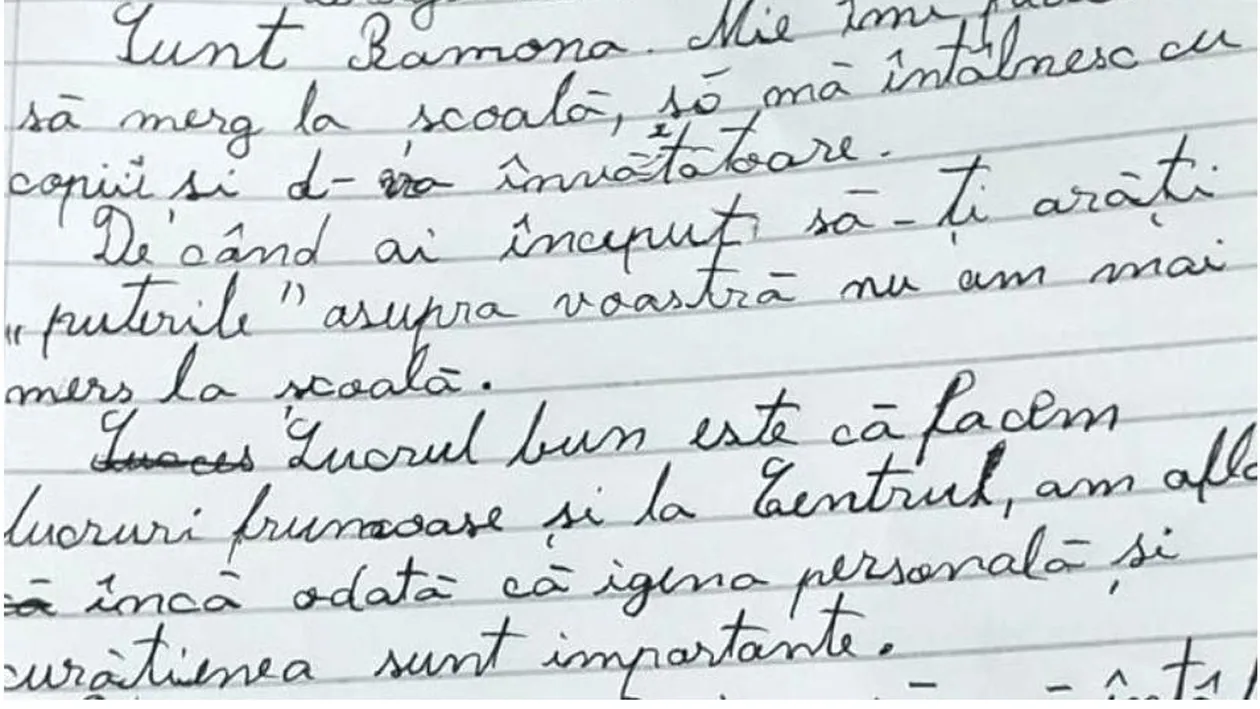 Scrisoarea emoționantă a Ramonei, fetița dintr-un centru de plasament: ”Dragă COVID-19, te rog…”