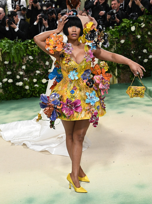 Nicki Minaj arriving at The Met Gala, Sleeping Beauties: Reawakening Fashion, The Metropolitan Museum of Art. Credit: Doug Peters/EMPICS,Image: 870901642, License: Rights-managed, Restrictions: , Model Release: no