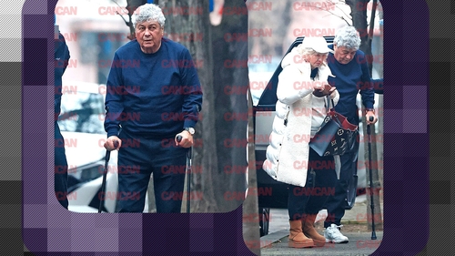 Mircea Lucescu a părăsit, în cârje, spitalul! Soția selecționerului l-a sprijinit pas cu pas. Avem imaginile zilei!