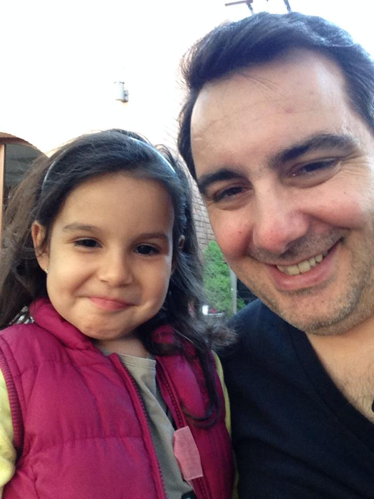 Silviu Andrei, alături de fetița lui Natalia