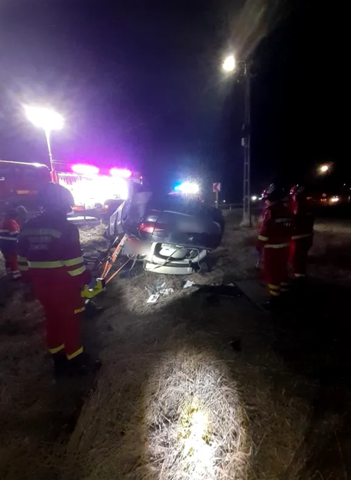 Imagini de la accidentul în care a murit Andrei Perneș/ Sursa foto: IPJ Cluj