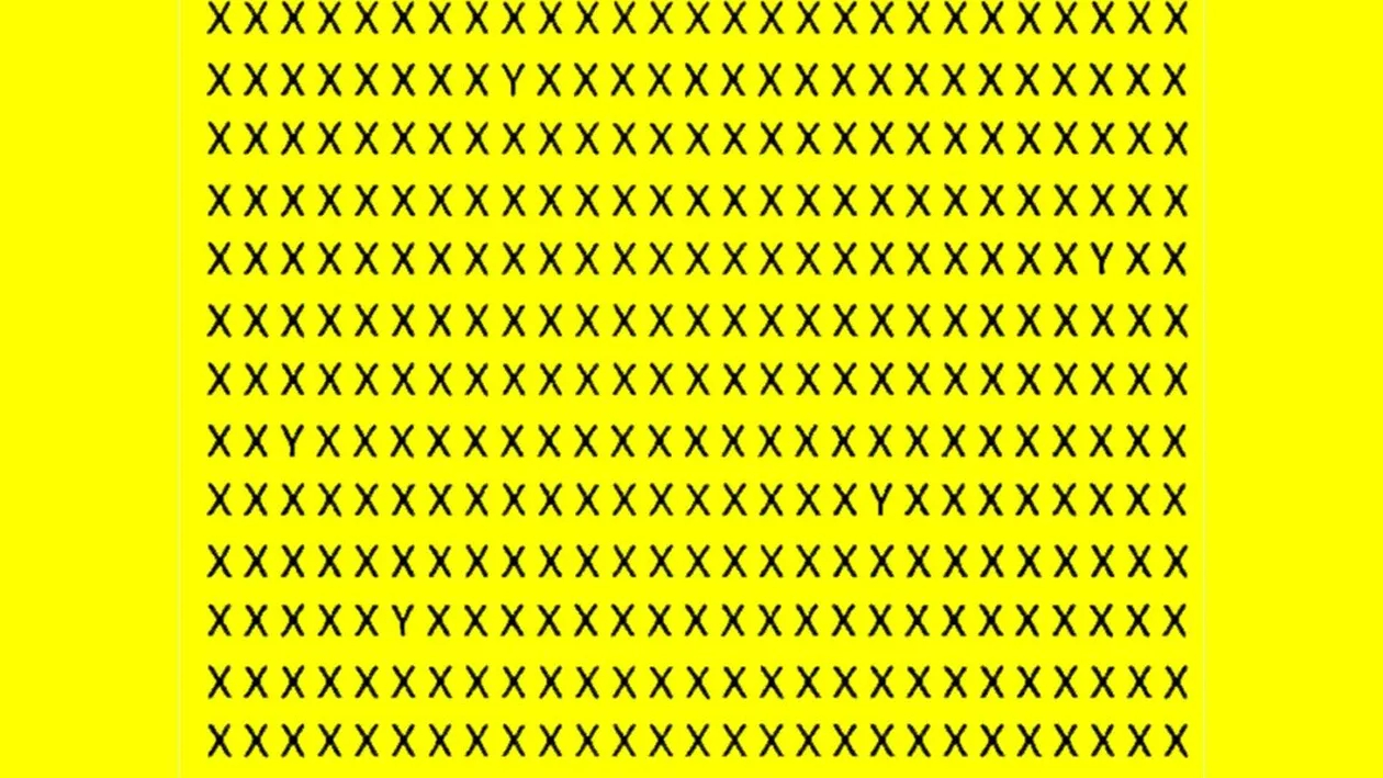 Test de inteligență | Depistați 5 Y-uri în maximum 7 secunde!
