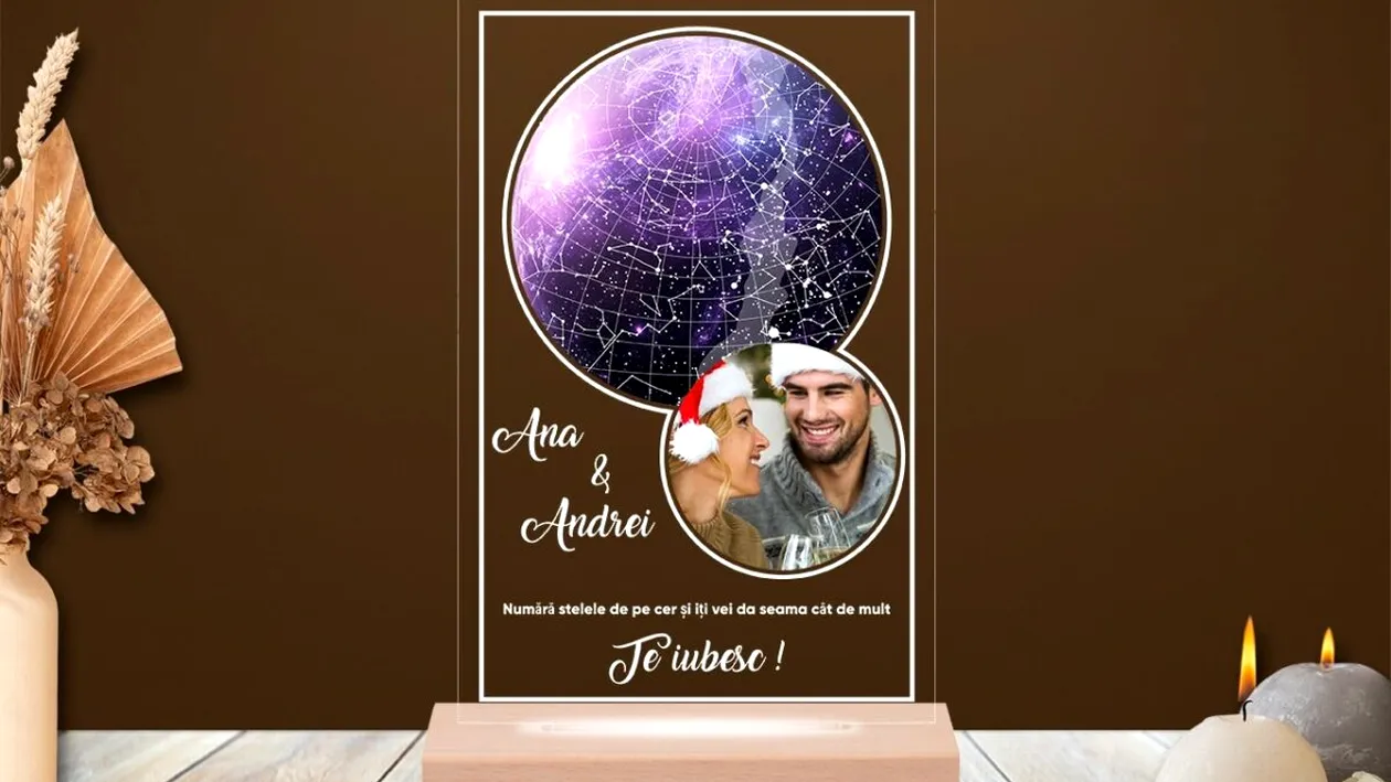 P. Lampa LED Personalizată – Sky Map: O Hartă a Stelelor, Transformată într-un Cadou Unic