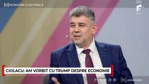 Marcel Ciolacu, a doua convorbire cu TRUMP: Îmi place foarte mult de Donald Trump. Eu l-aș fi votat cu două mâini pentru această funcție