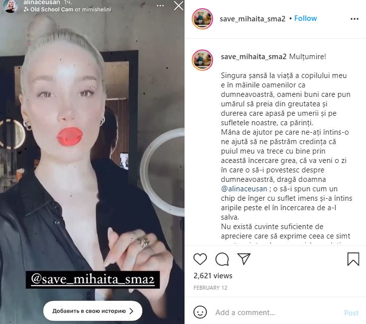 Bianca Drăgușanu, în misiunea de salvare a lui Mihăiță Reaboi care se luptă cu o boală nemiloasă. Adelina Pestrițu și Alina Ceușan se numără printre vedetele care au făcut donații pentru el