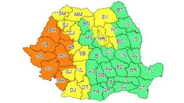 ANM a emis un cod portocaliu de furtuni, valabil în 10 județe. Cum va fi vremea în Capitală