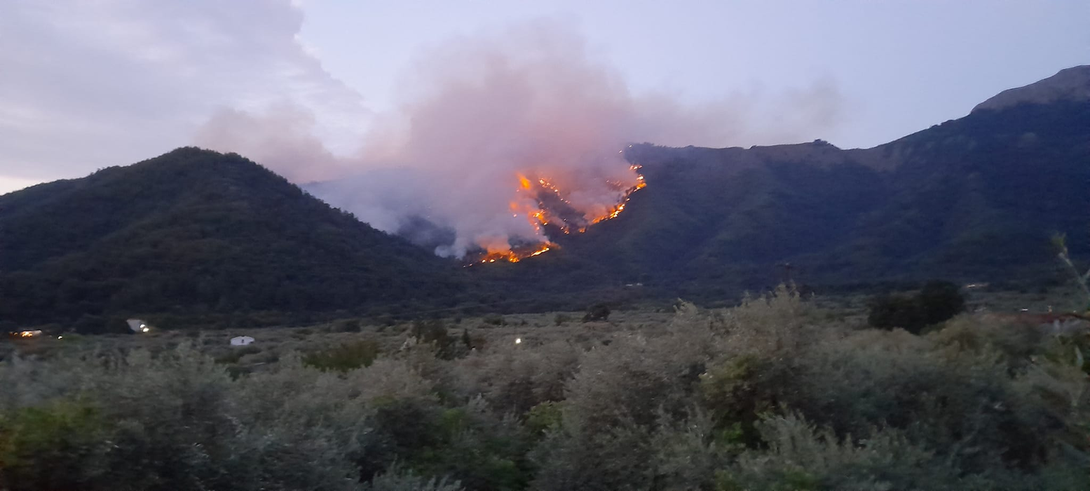 Imagini de la prima oră a dimineții cu evoluția incendiului. Foto: Facebook