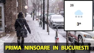 Mai repede decât ne așteptam! Pe ce dată ninge prima dată în București, potrivit meteorologilor EaseWeather