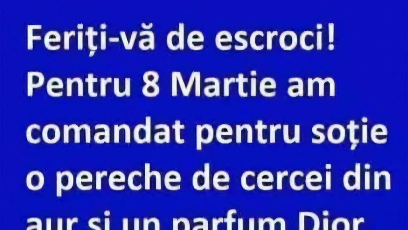 Bancul de weekend | Escrocherie de 8 Martie