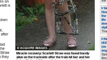 A supravietuit in mod miraculos! O fetita de 3 ani si-a revenit complet dupa ce tatal ei a aruncat-o in fata trenului