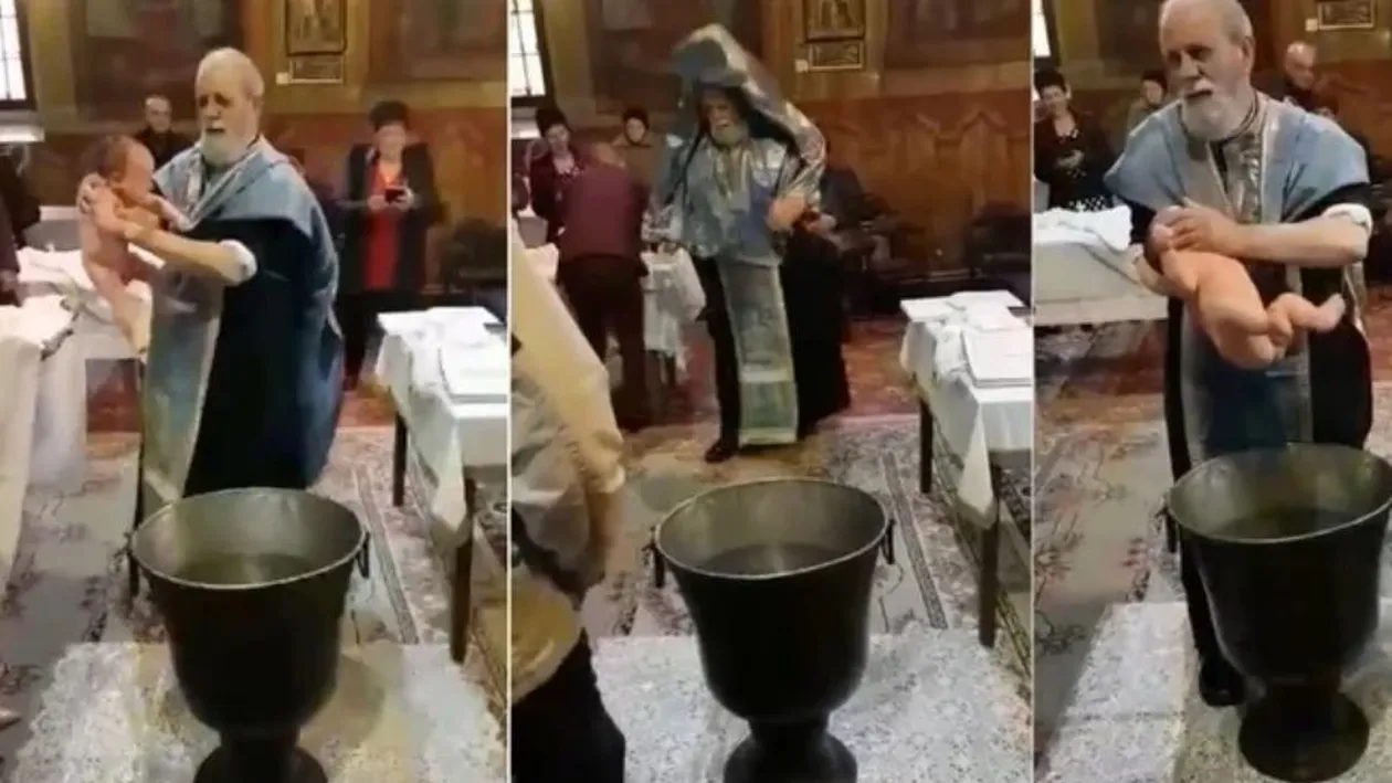 Preotul brăilean care a bruscat un bebeluş la slujba de botez a fost suspendat temporar!