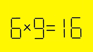 Test de inteligență | Mută un singur chibrit pentru a corecta egalitatea 6x9=16