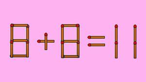 Test de inteligență | Mutați un singur chibrit, pentru a corecta 8 + 8 = 11