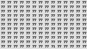 Iluzie optică virală | Găsiți singurul număr care nu este "77"!