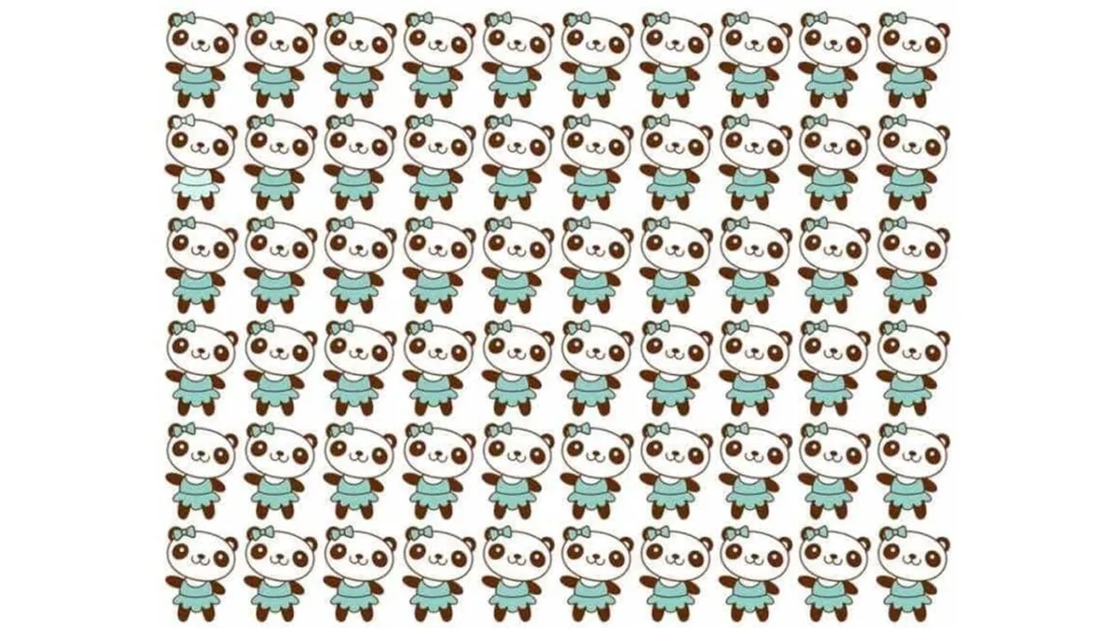 Test de logică | Un singur ursuleț panda este diferit de toți ceilalți. Îl puteți găsi?