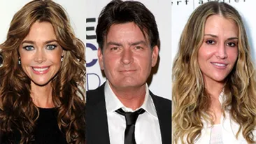 Intre doua nu te ploua! Charlie Sheen petrece cu fostele neveste, Denise Richards si Brooke Mueller