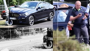 Cornelia și Lupu Rednic au intrat cu X6-le de 100.000 € direct în stâlp! Cum arată acum bolidul și cum se simt cei doi artiști după ce au strâmbat pilonul de iluminat