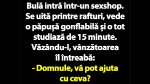 BANC | Bulă intră într-un sexshop