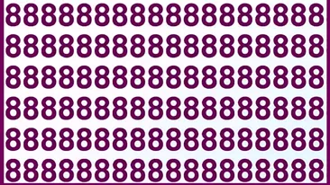 Test de inteligență | În acest șir de numere '8' se ascunde un intrus. Găsește-l 10 secunde!