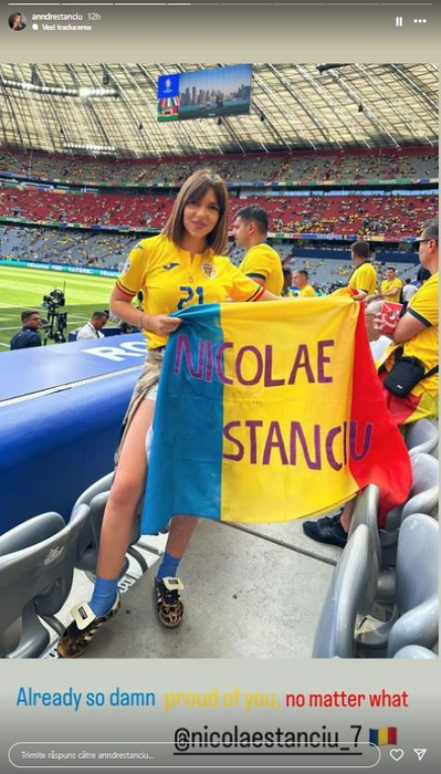 Andreea, soția lui Nicolae Stanciu, l-a susținut la meci!